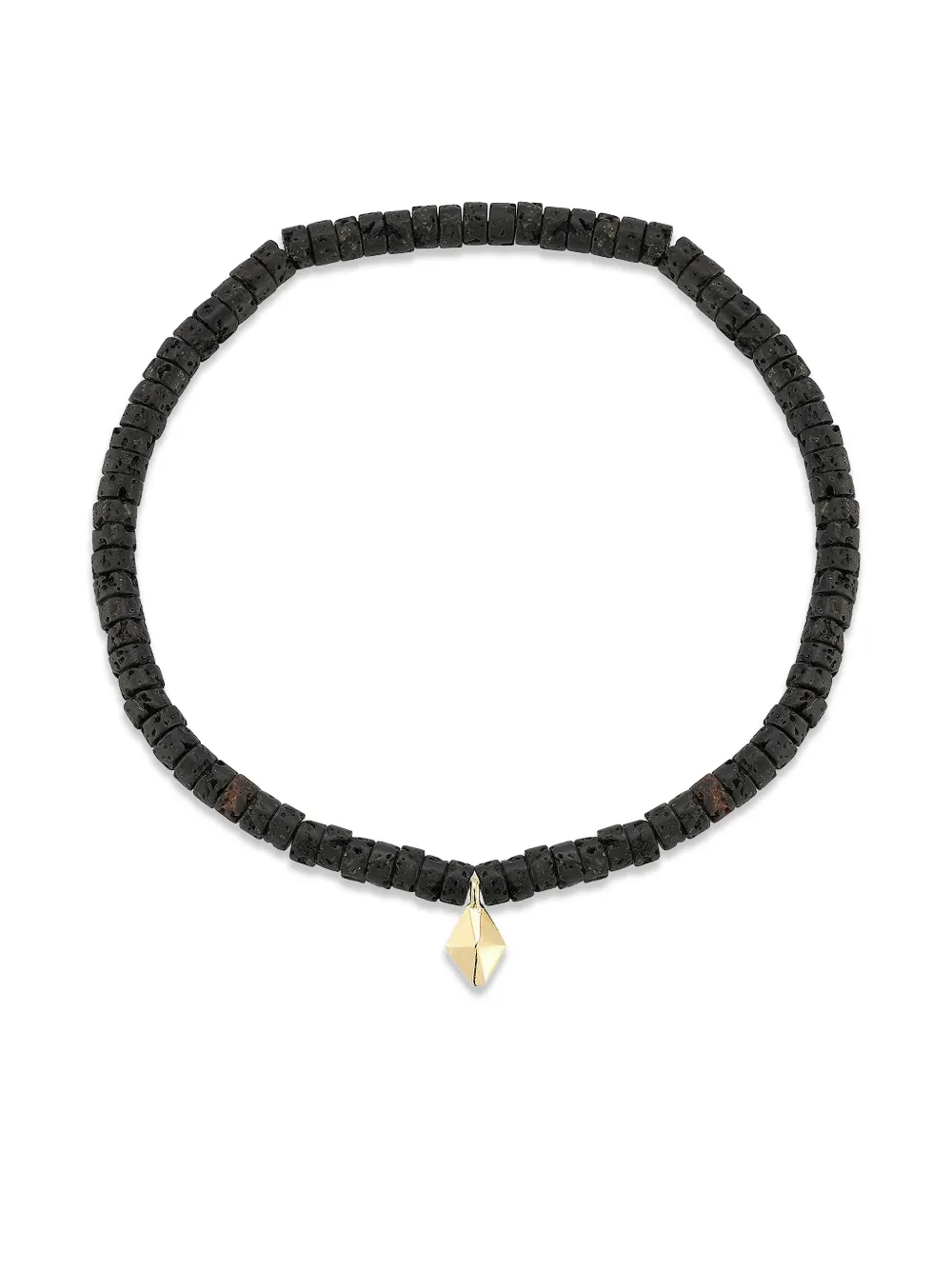 Walters Faith 18k Yellow Gold Lava Beaded Bracelet In Brown