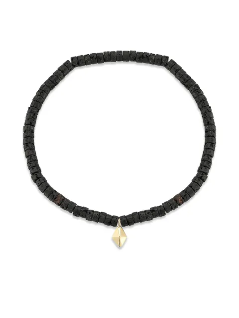 Walters Faith 18K yellow gold lava beaded bracelet