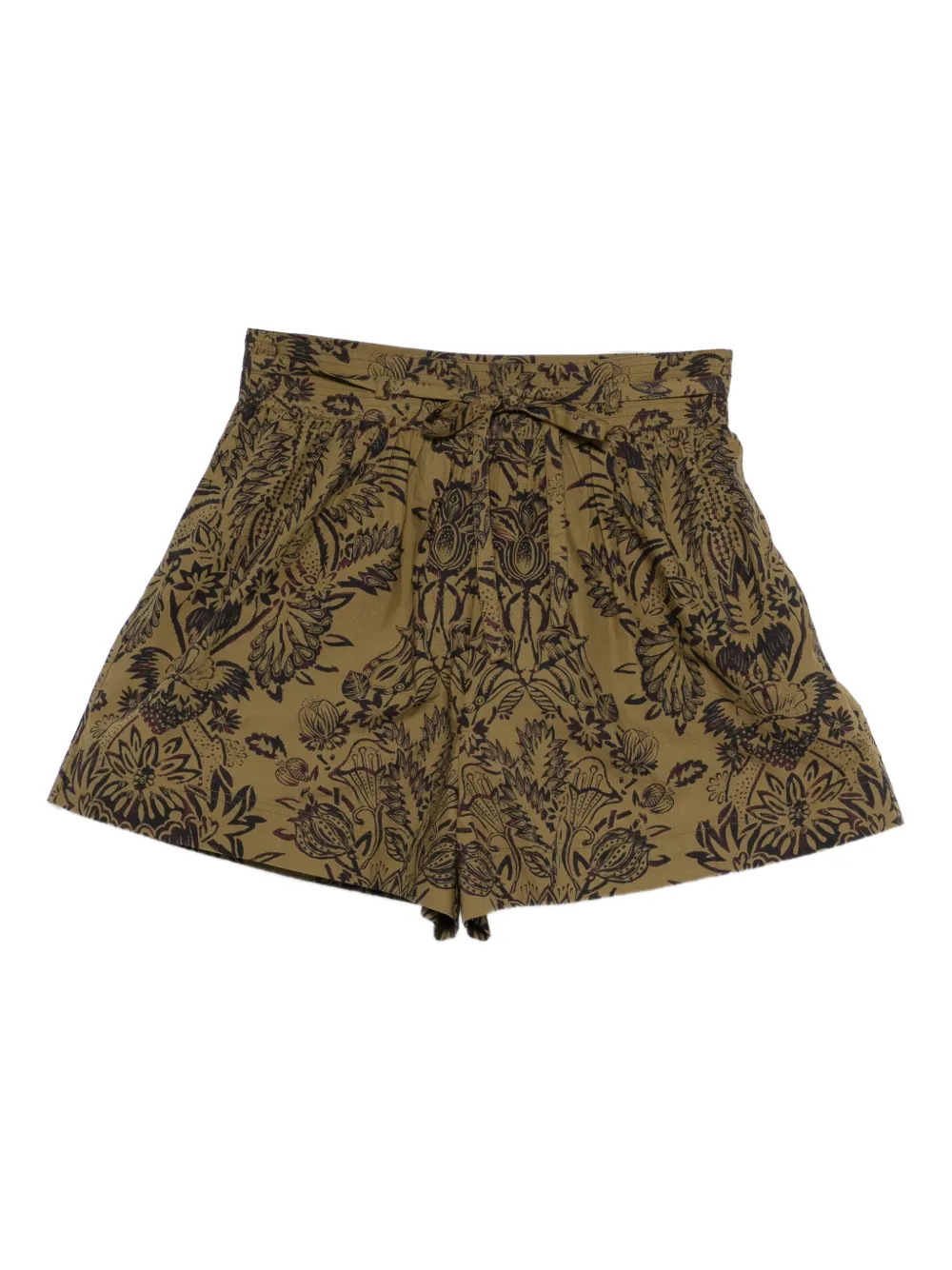 Ulla Johnson Floral Tie Shorts In Green