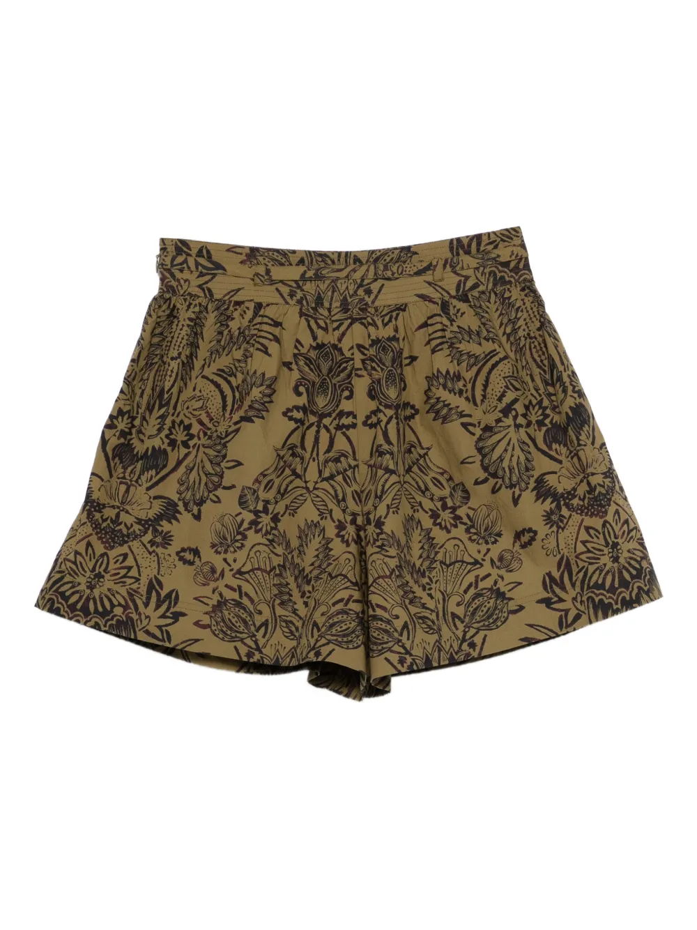 Ulla Johnson Rowan Belted Shorts In Green