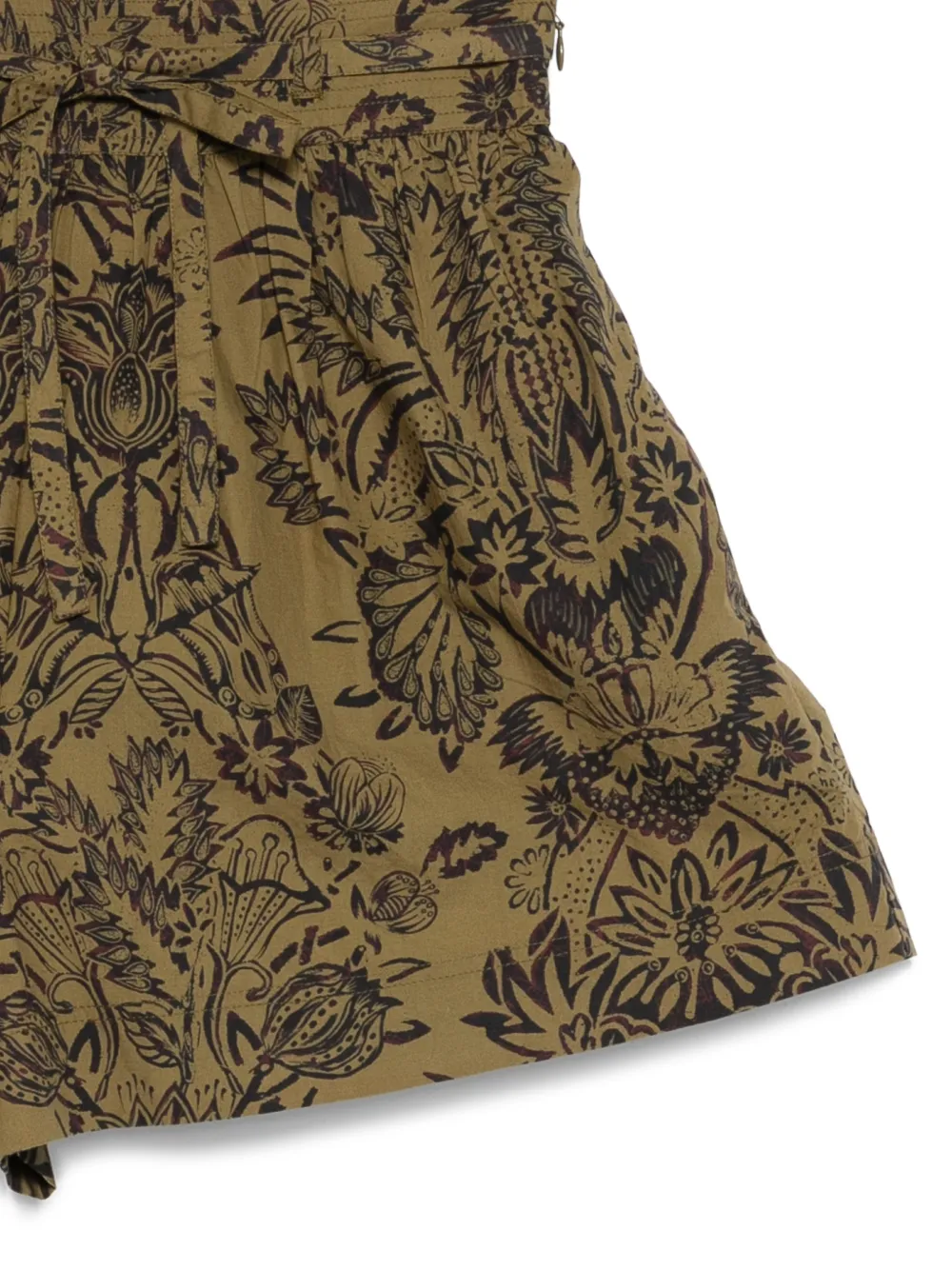 Ulla Johnson Rowan Belted Shorts In Green