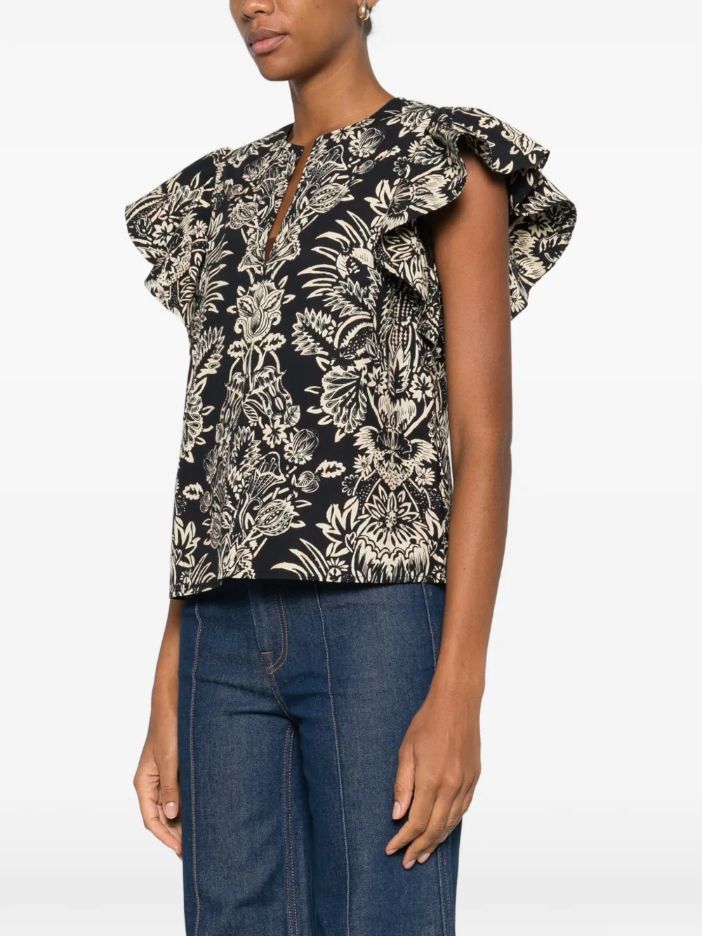 Ulla Johnson Severine Floral-pattern Blouse In Multi