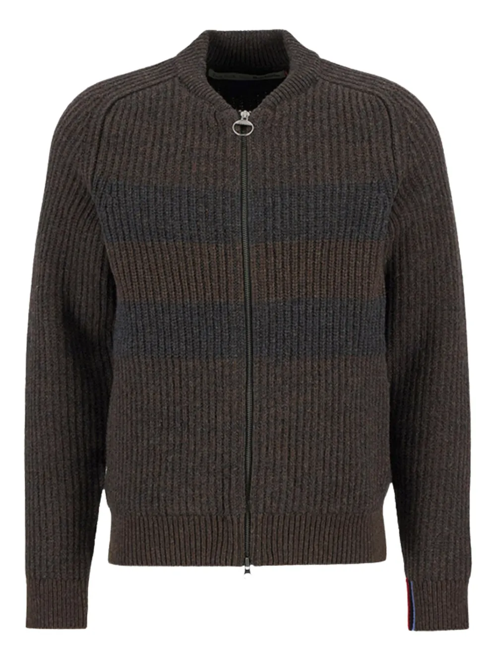 Barbour x Paul Smith striped-pattern cardigan | Brown | Image 1