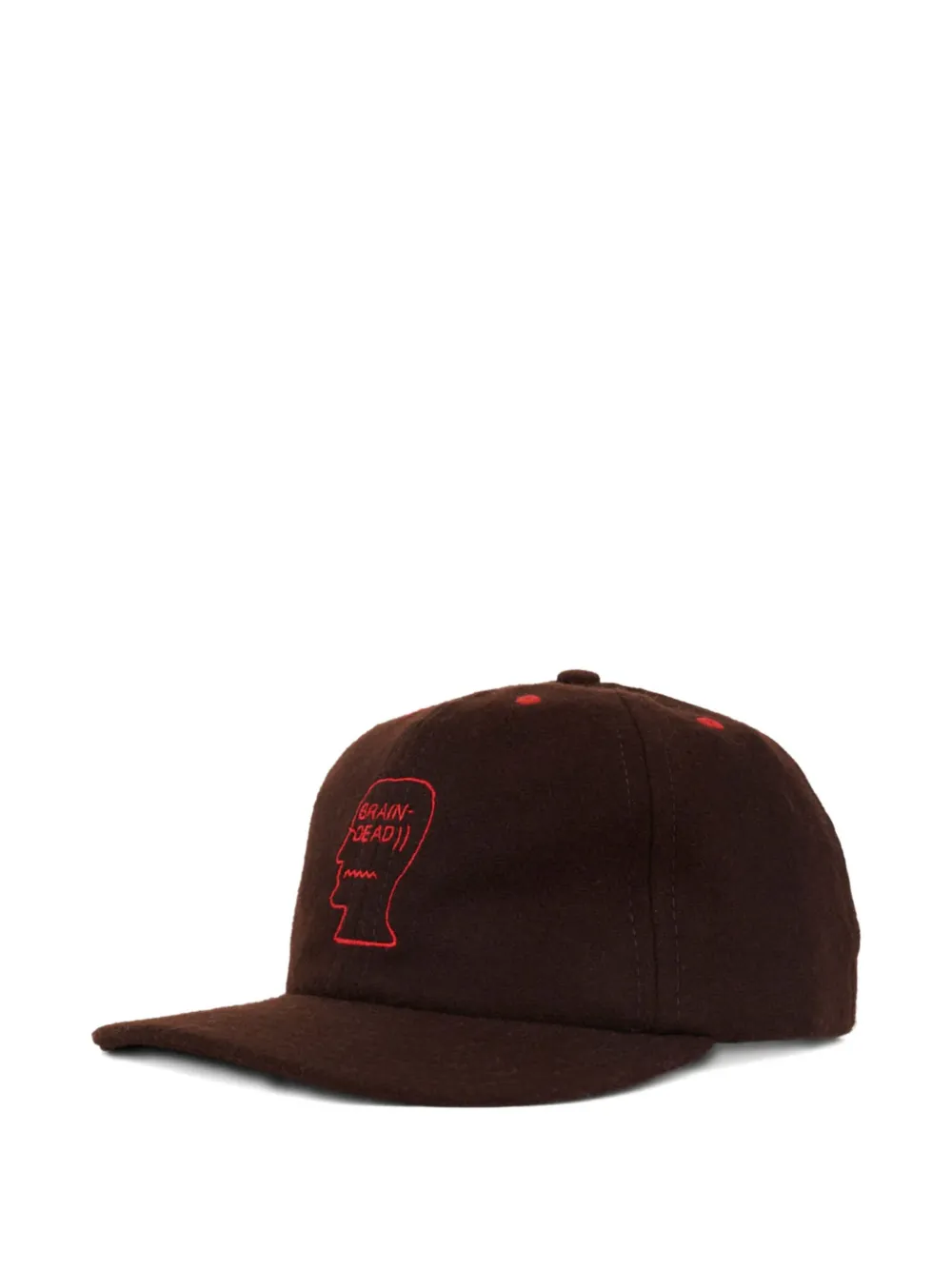 Brain Dead Logohead Six-panel Baseball Hat In Brown