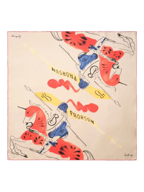 Burberry Equestrian Knight silk scarf