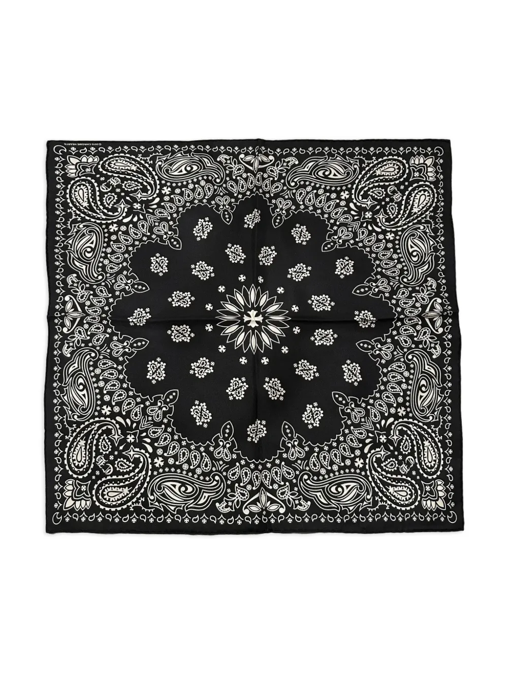 Chrome Hearts bandana silk scarf - Nero