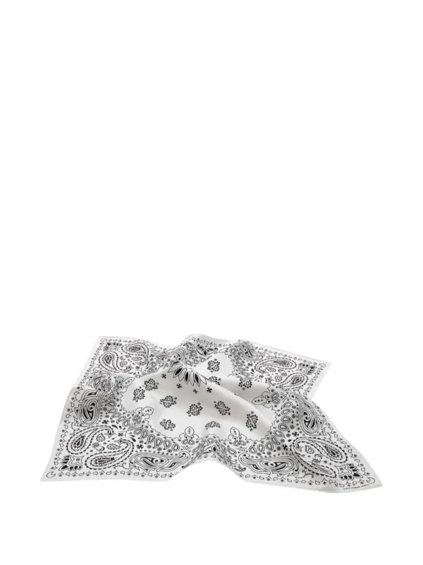 CHROME HEARTS クロス刺繍シルク ドゥーラグ　バンダナ　durag Chrome Hearts bandana-print Silk Scarf | Black | FARFETCH