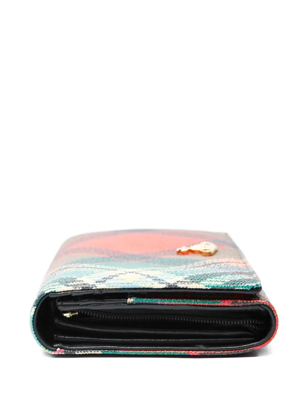 VIVIENNE WESTWOOD Pre-owned Tartan Orb Wallet In Green