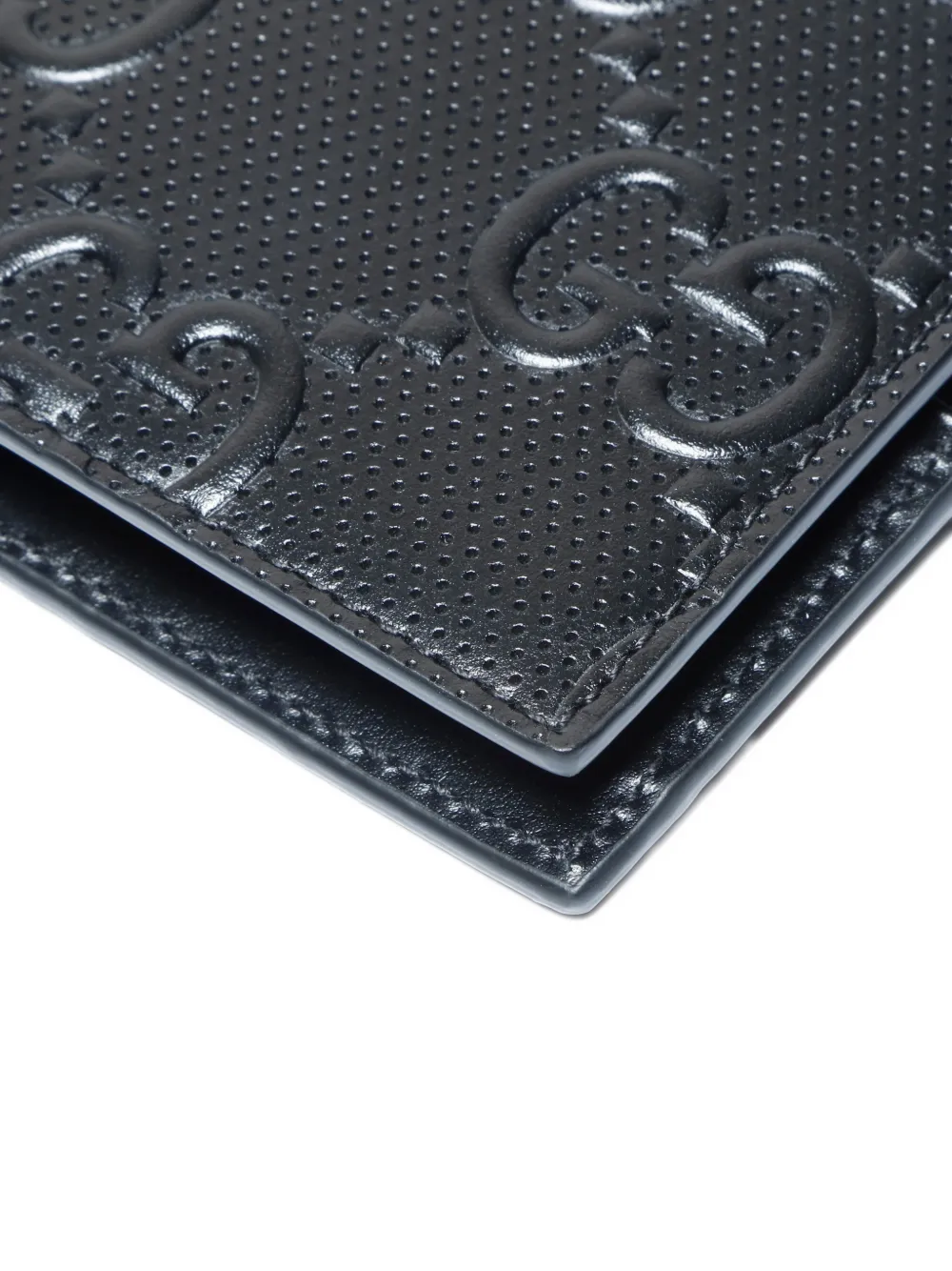 Pre-owned Gucci Gg-embossing Wallet In Black