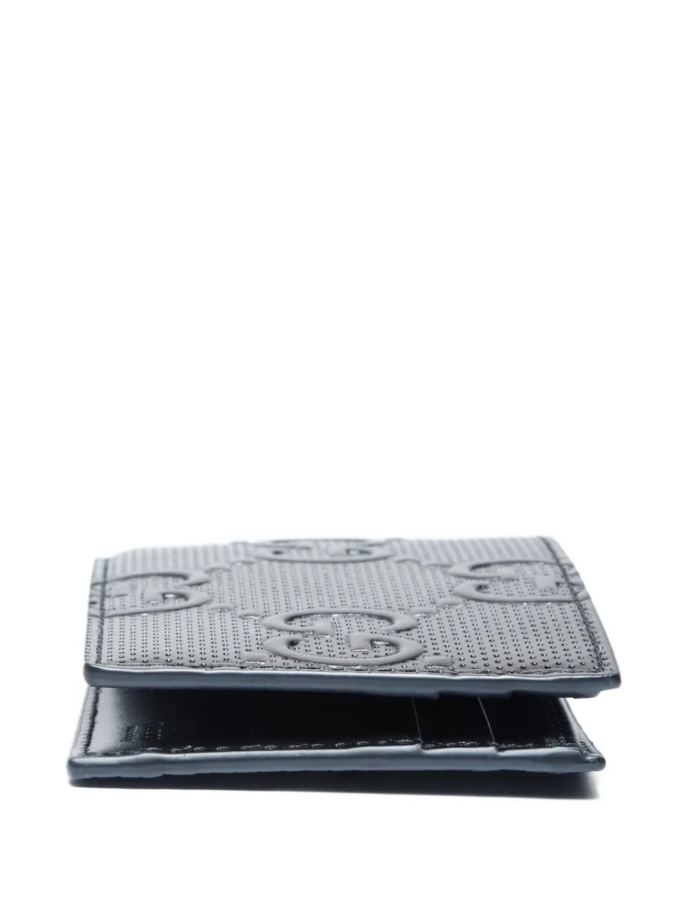Pre-owned Gucci Gg-embossing Wallet In Black