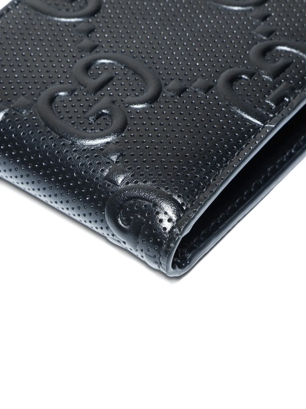 Pre-owned Gucci Gg-embossing Wallet In Black