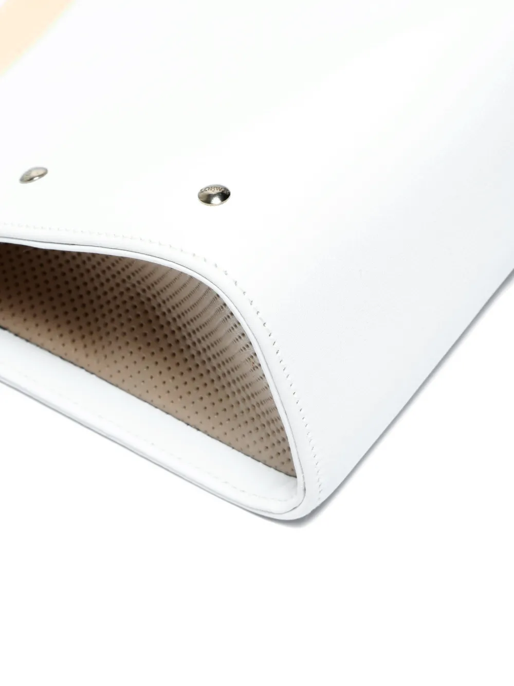 Pre-owned Loewe Studded Pouch In White