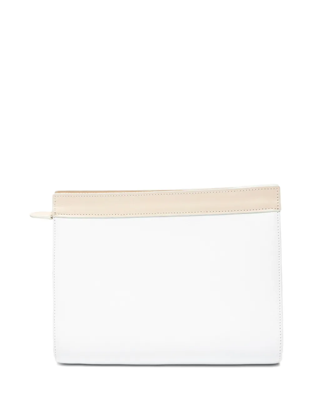 Pre-owned Loewe Studded Pouch In White
