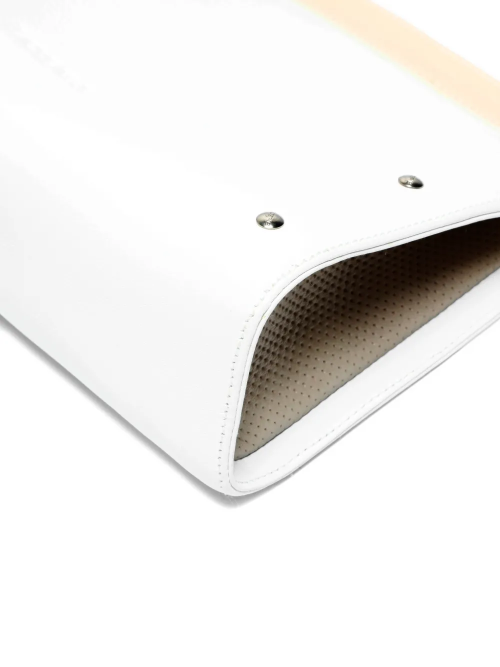 Pre-owned Loewe Studded Pouch In White