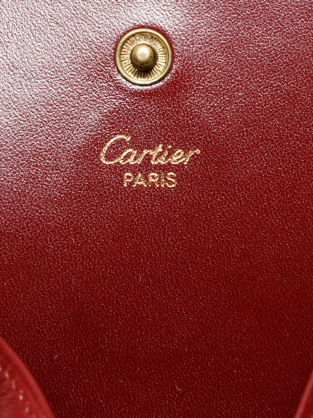 CARTIER Pre-owned 1986 Must Line Embossed Purse In Red