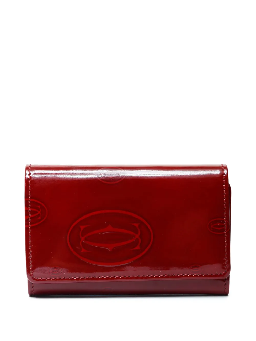 Cartier 2000s Happy Birthday embossed key case - Rosso