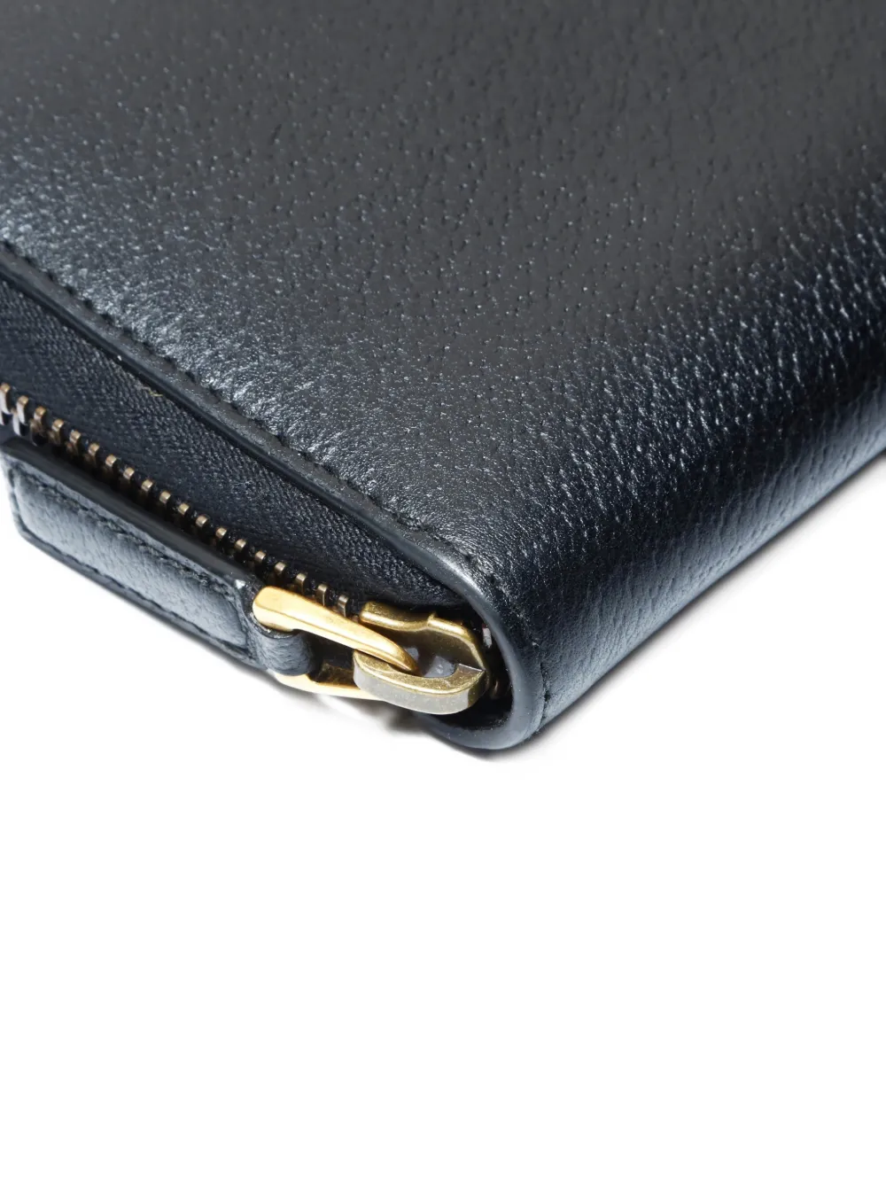 Pre-owned Gucci Gg Marmont Zipped Wallet In Black