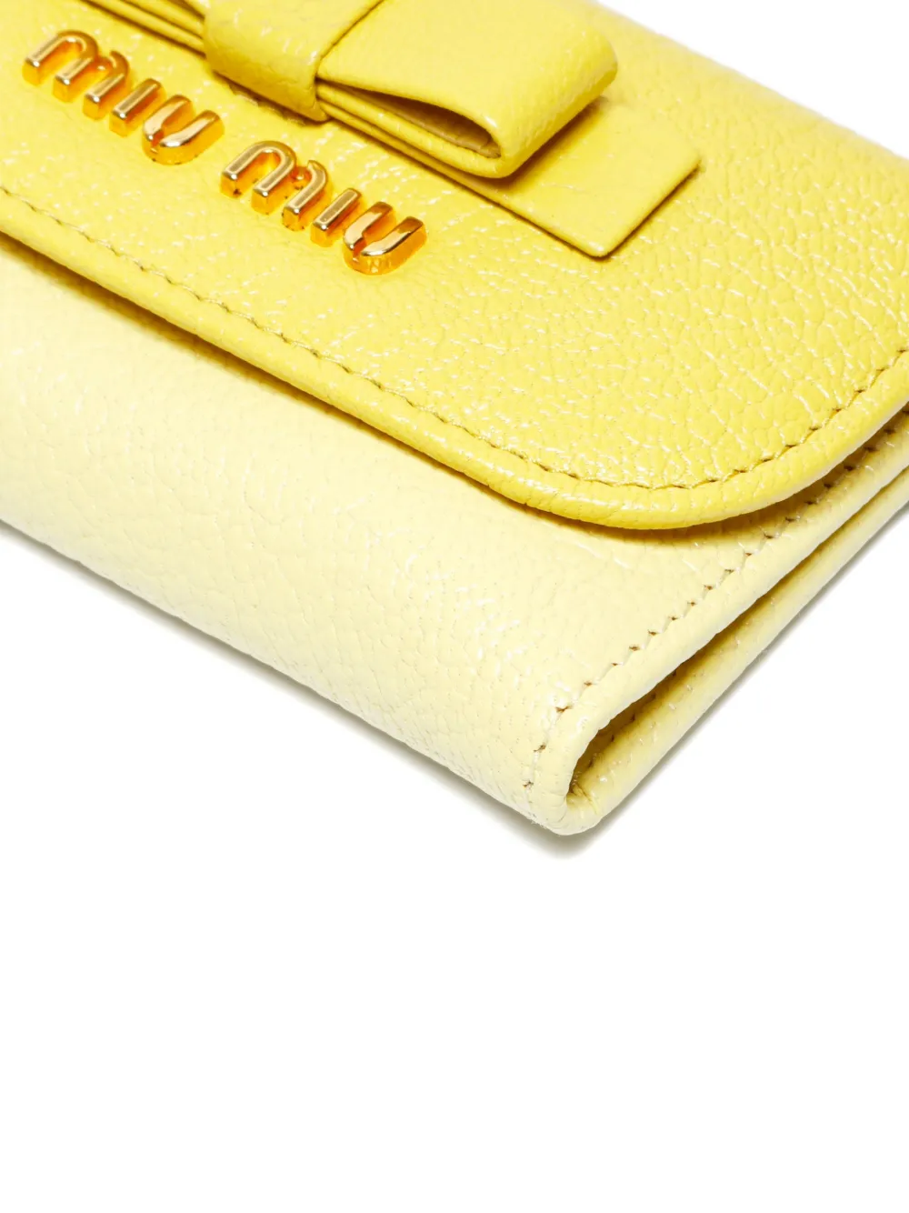 MIU MIU Pre-owned 2010-2015 Ribbon Key Case In Yellow