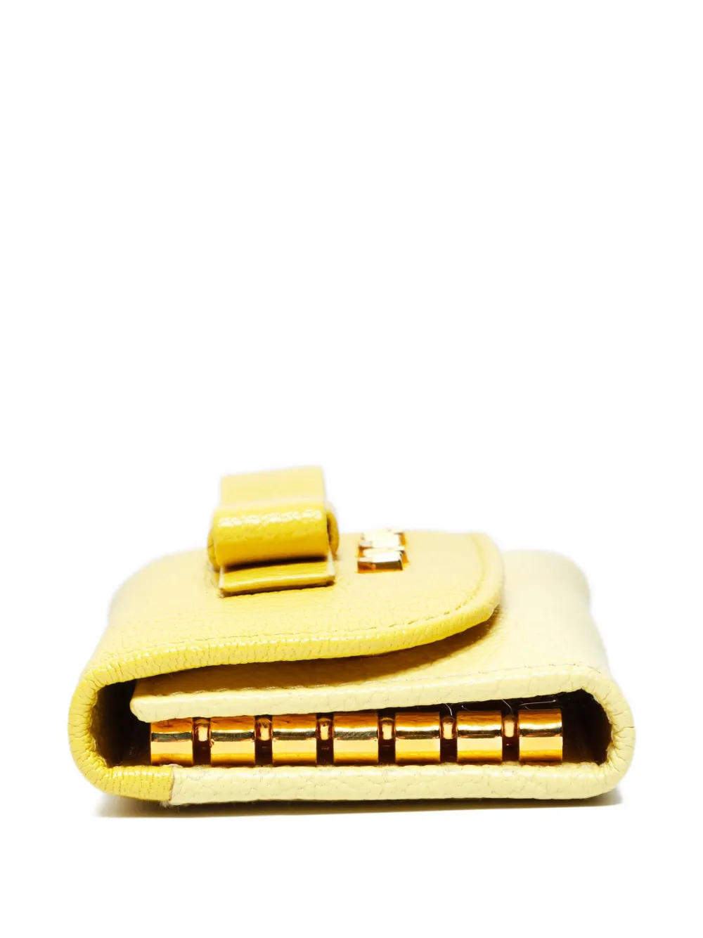 MIU MIU Pre-owned 2010-2015 Ribbon Key Case In Yellow