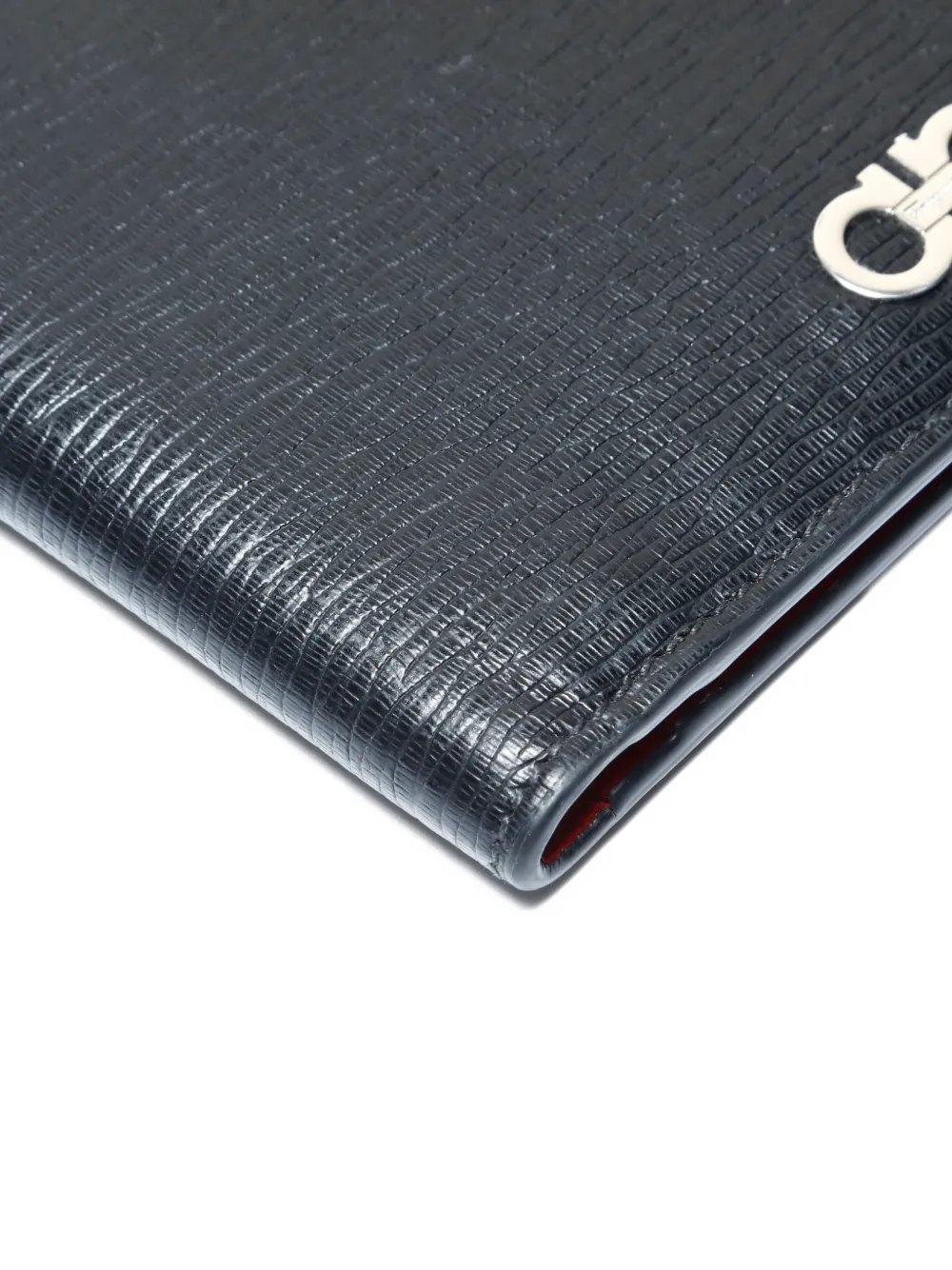 Pre-owned Ferragamo 2015-2025 Ganchini Leather Wallet In Black