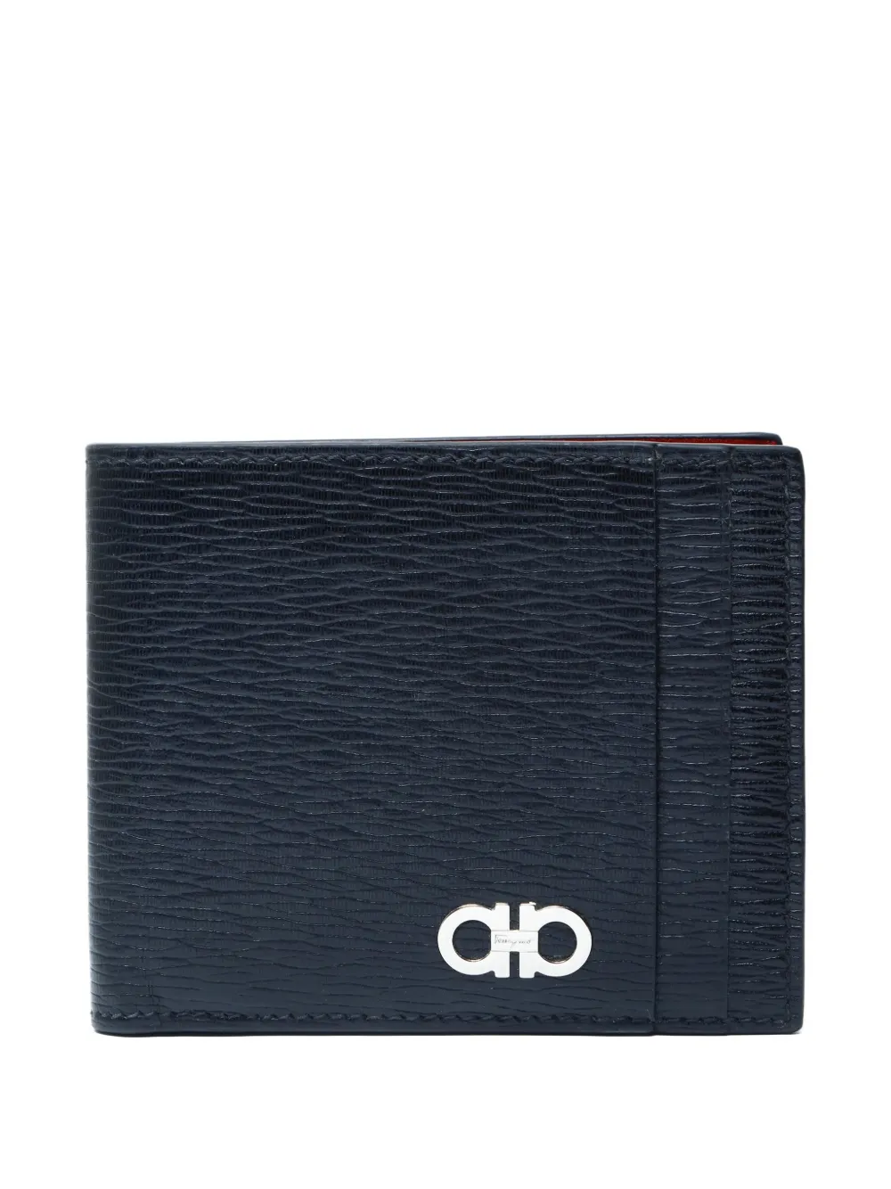 Pre-owned Ferragamo 2015-2025 Ganchini Leather Wallet In Black