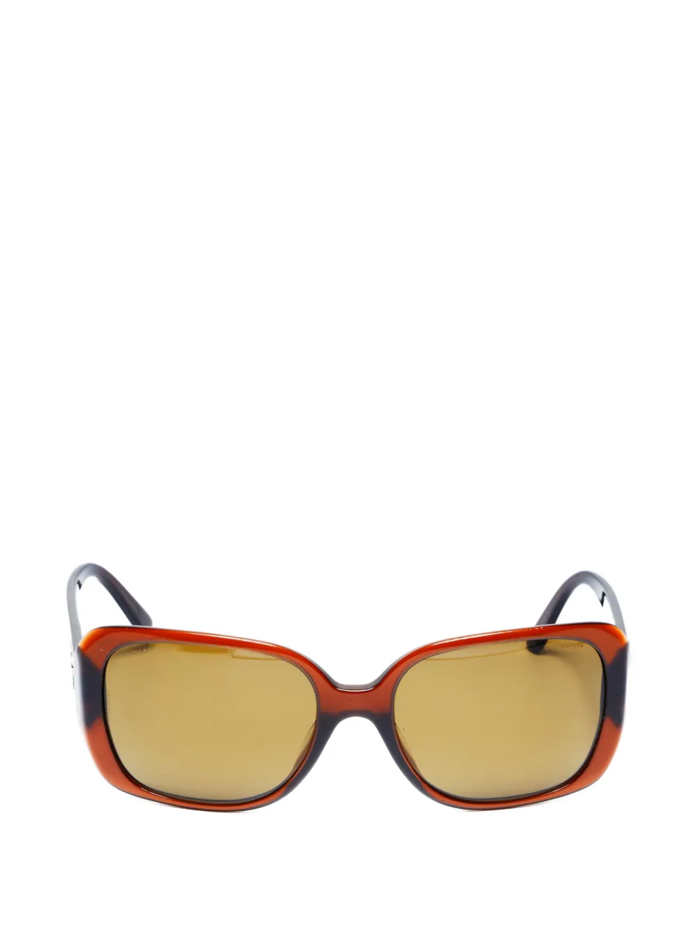 Pre-owned Chanel 2000s Cc Mark Logo Sunglasses In Brown