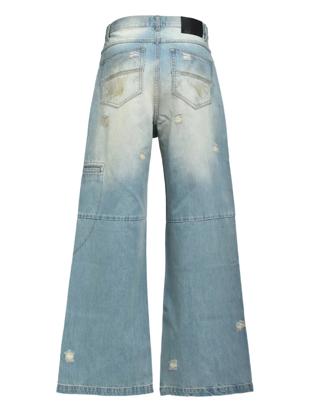 BREATH distressed panelled trousers - Blauw