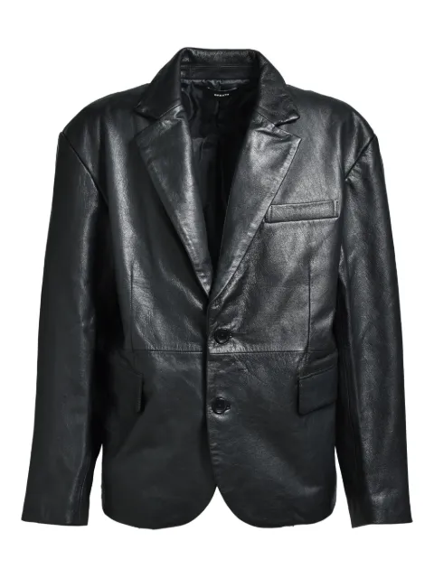 BREATH single-breasted leather blazer