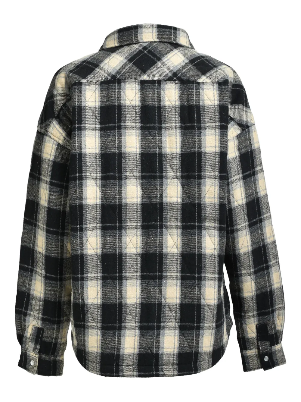 BREATH check-pattern shirt - Zwart