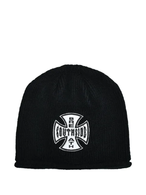 BREATH logo-patch beanie hat