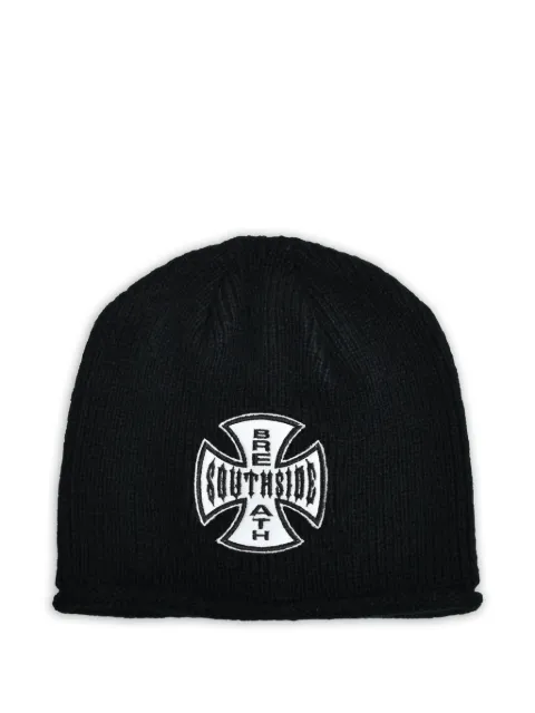 BREATH logo-patch beanie hat