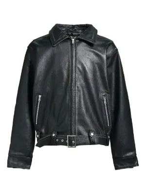 BREATH flap-pocket Leather Jacket | Black | FARFETCH ID