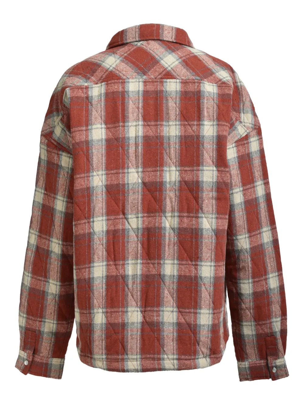 BREATH checked-pattern shirt - Rood