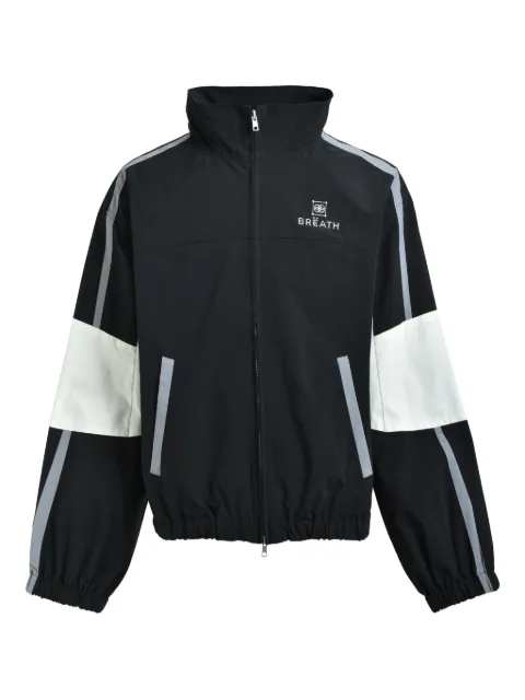 BREATH logo-embroidered bomber jacket