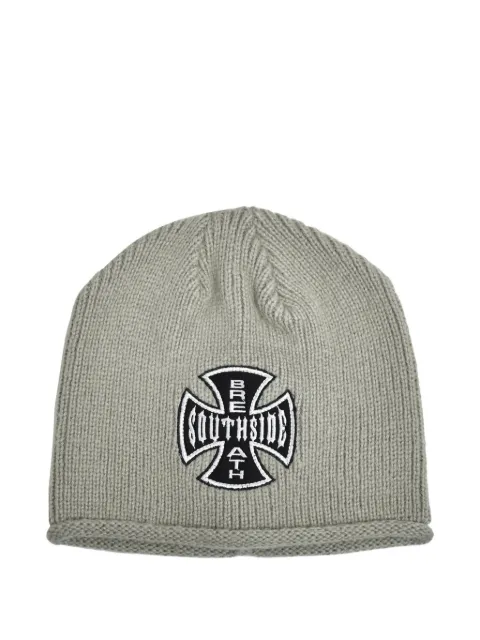 BREATH logo-patch beanie hat