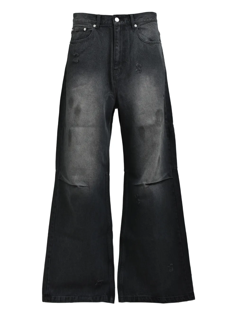 BREATH distressed-detail logo-patch jeans | Grey | Image 1