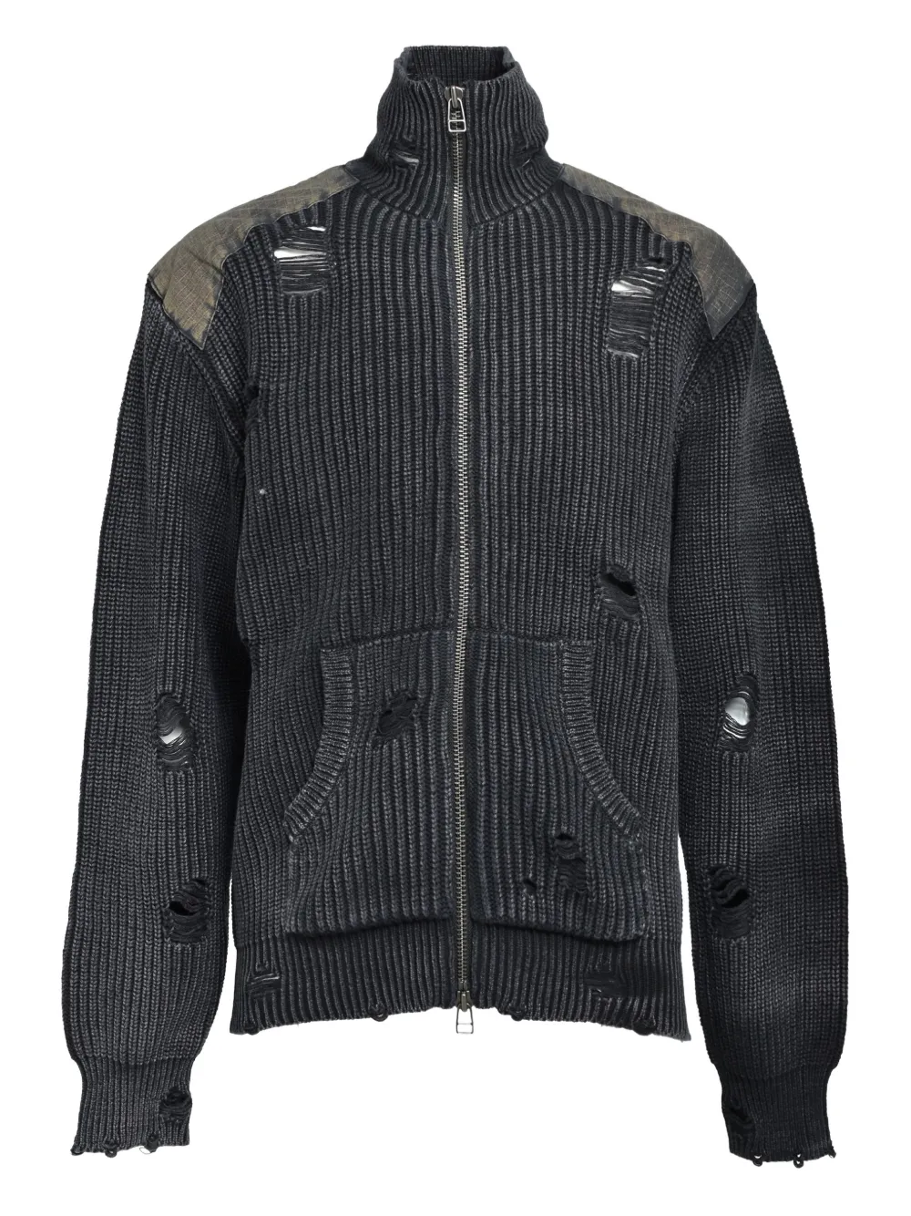 BREATH distressed-details cardigan | Grey | Image 1