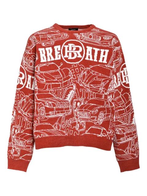 BREATH car-pattern sweater