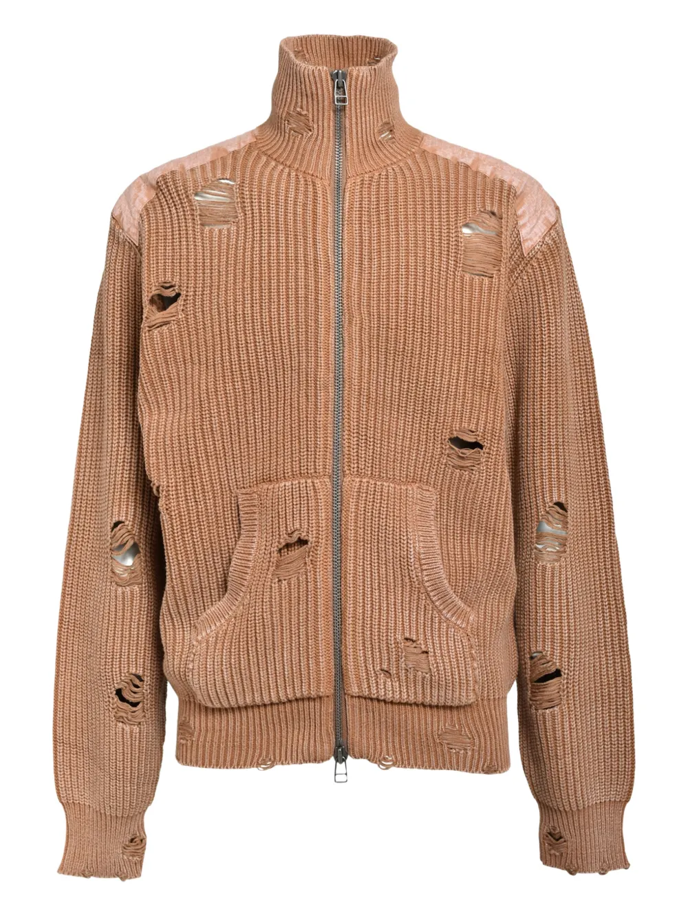 BREATH distressed-details cardigan | Brown | Image 1