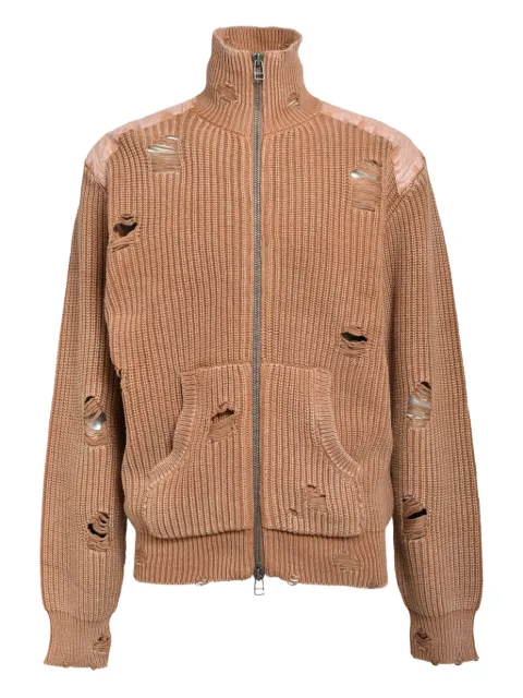 BREATH distressed-details cardigan