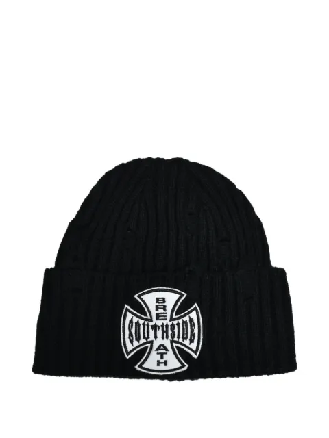 BREATH logo-patch beanie hat