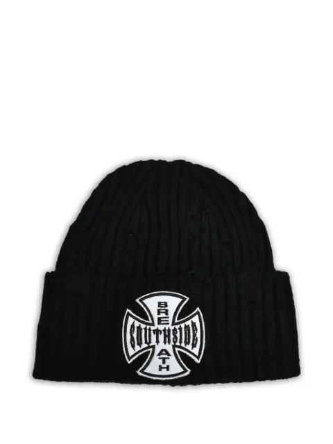 BREATH logo-patch beanie hat