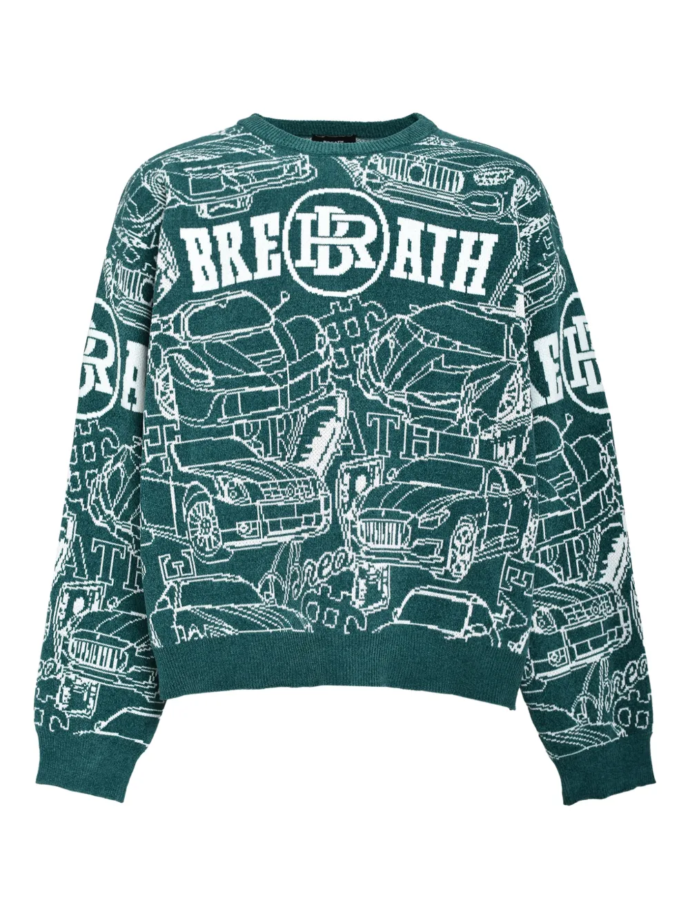 BREATH logo-embellishment sweater | Green | Image 1