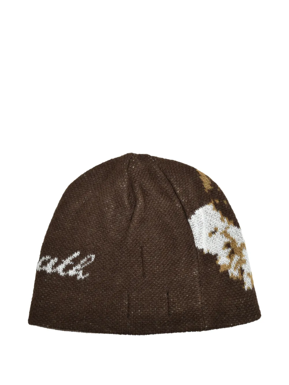 Breath Angel-embellishment Beanie Hat In Brown