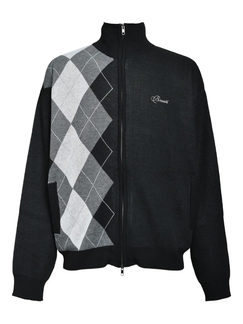 Breath Logo-embroidered Cardigan In Black