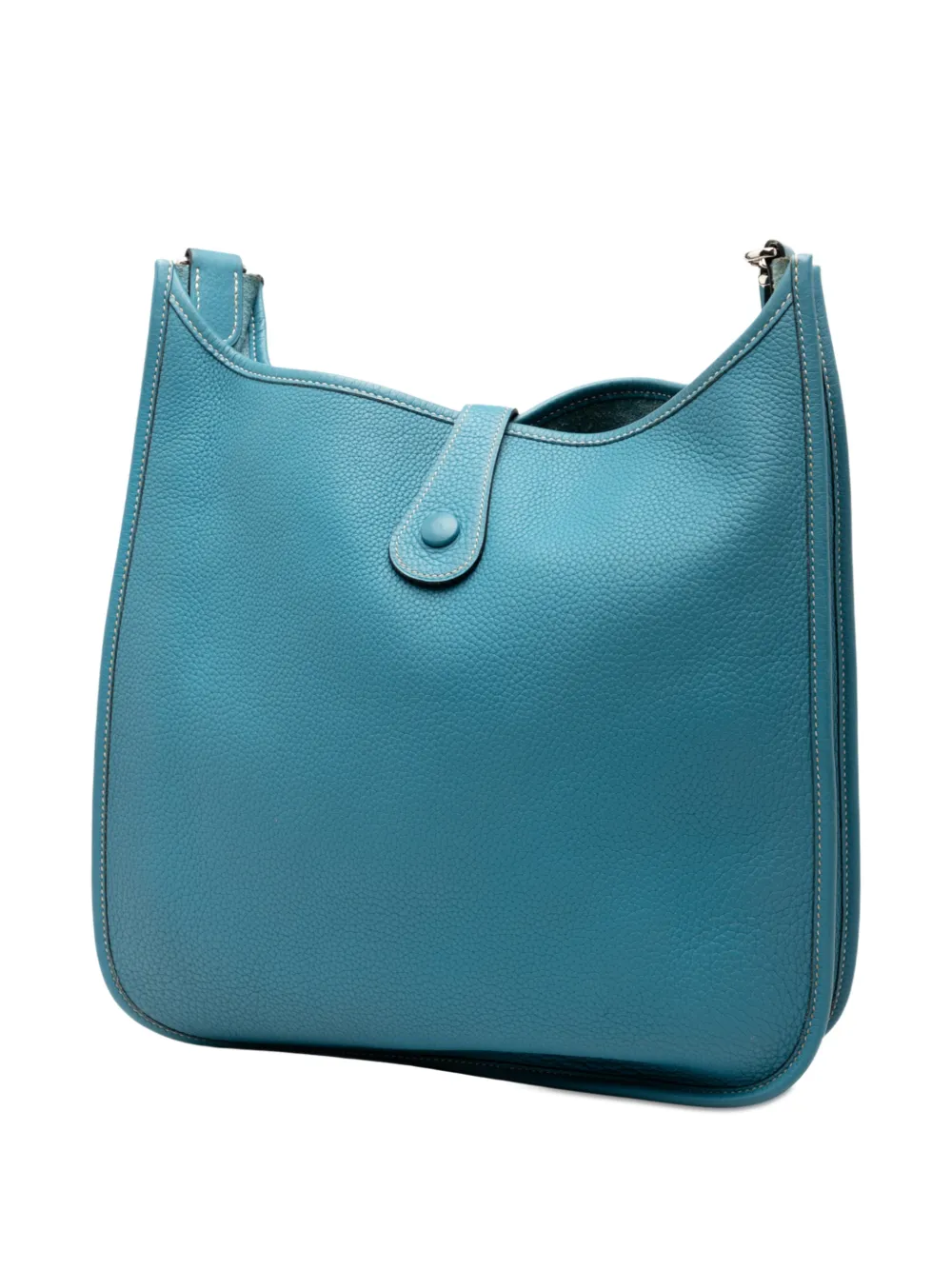 HERMES Pre-owned 2007 Togo Evelyne Pm Crossbody Bag In Blue