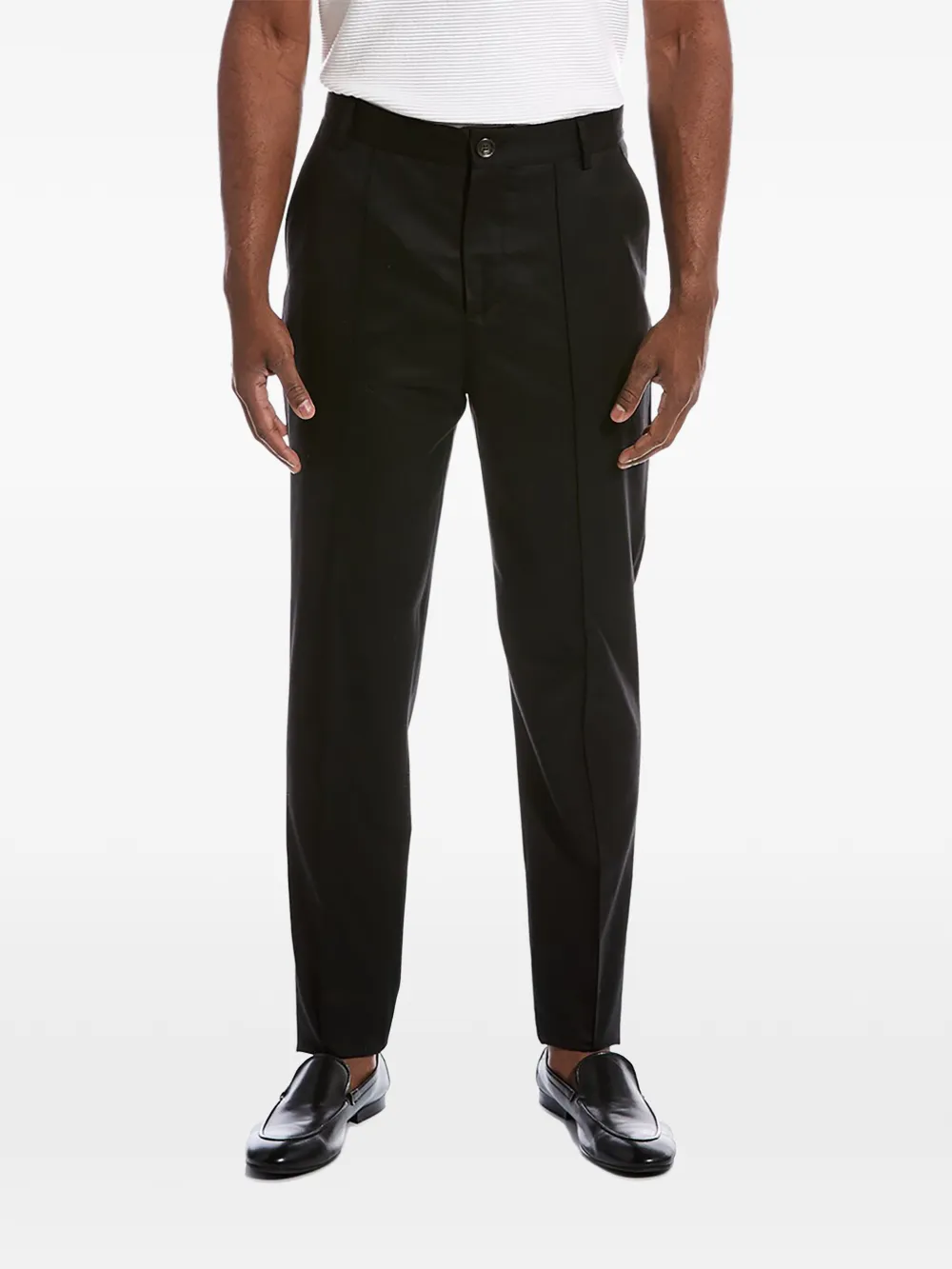 Brunello Cucinelli pressed-crease wool trousers Zwart