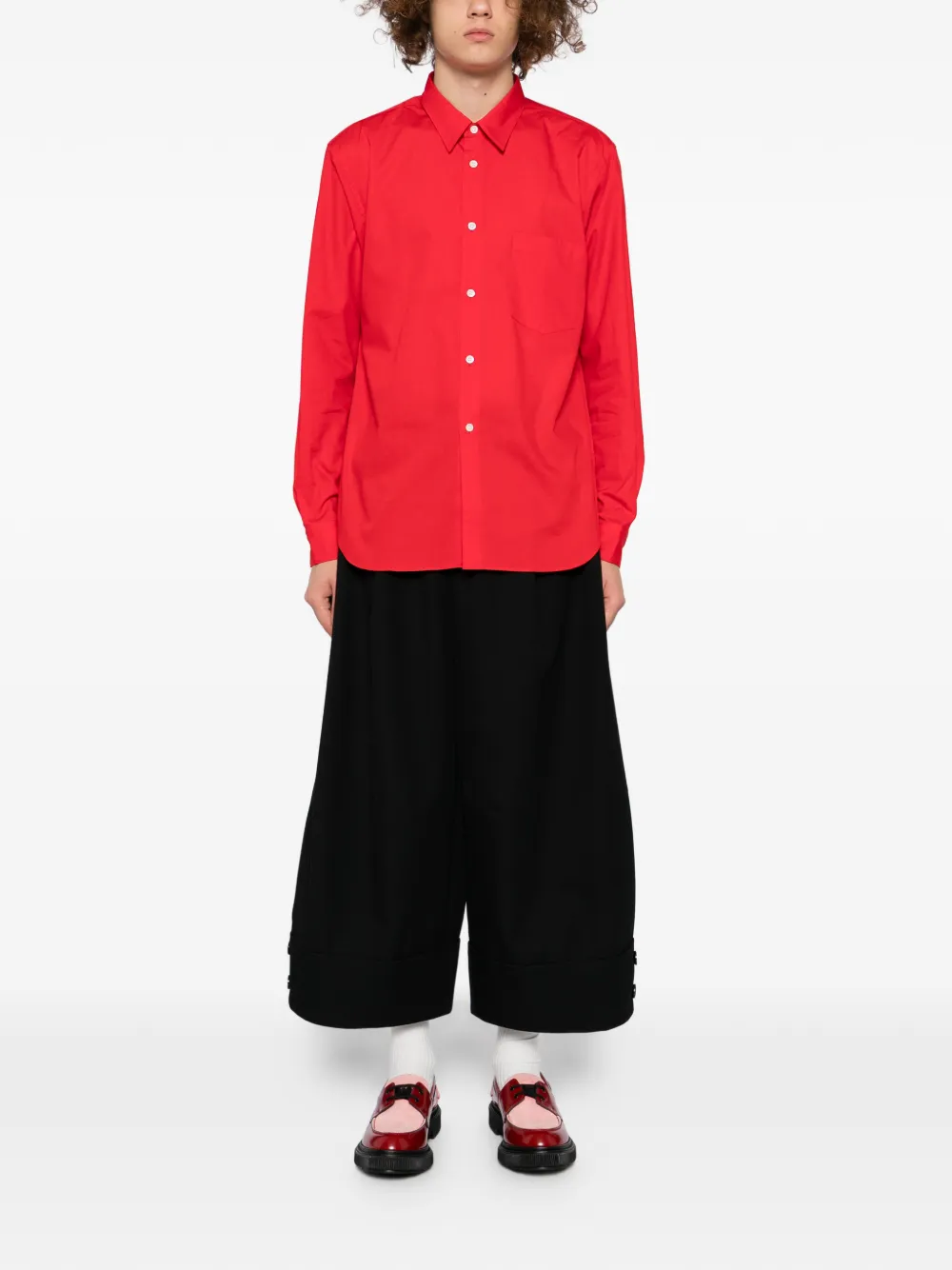 Comme des Garçons Homme Plus Katoenen overhemd - Rood