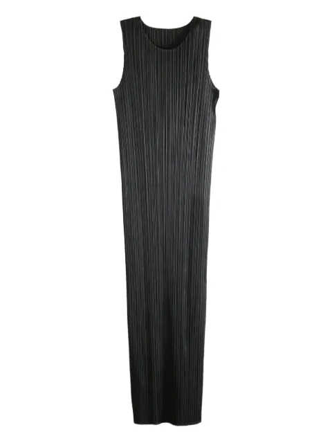 Pleats Please Issey Miyake pleated sleeveless midi dress