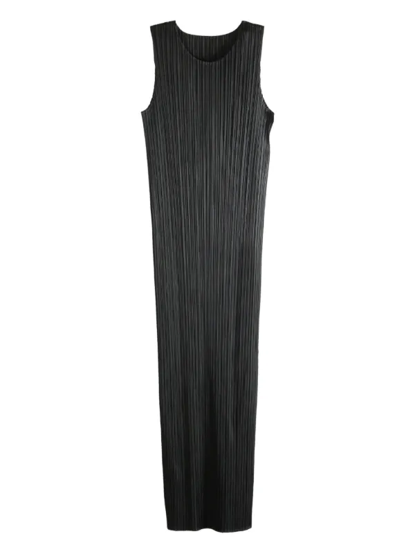 Pleats Please Issey Miyake ノースリーブ プリーツドレス | ブラック 